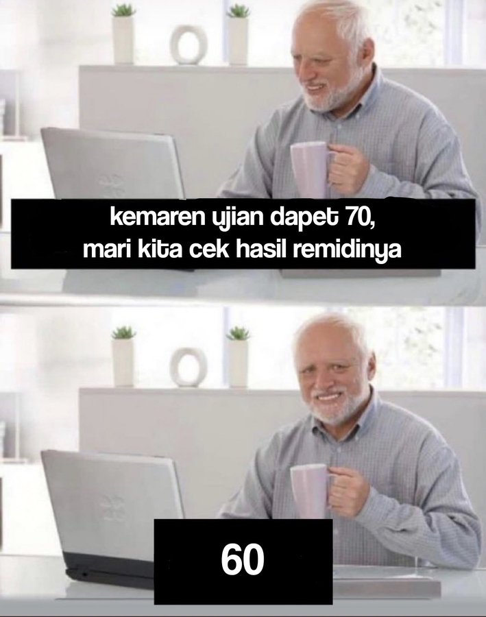 Ilustrasi Meme Kocak Saat Membandingkan Sekolah Zaman Dulu dengan Zaman Sekarang